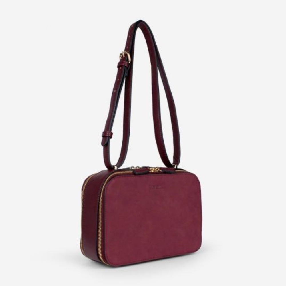 Rectangle Shoulder Bag - Wine